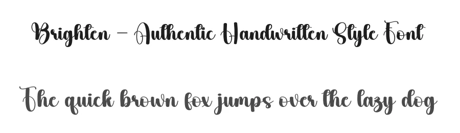 Brighten – Authentic Handwritten Style Font by creativeletter — Script Handwritten Font