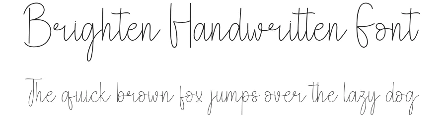 Brighten Handwritten Font by andikastudio — Script Handwritten Font