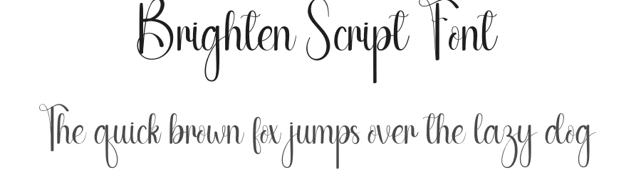 Brighten Script Font by andikastudio — Script Handwritten Font