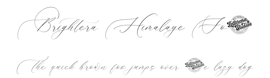 Brightera Himalaye Font by letterenastudios — Script Handwritten Font