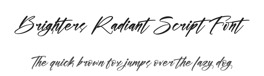 Brighters Radiant Script Font by Operatype.Co — Script Handwritten Font