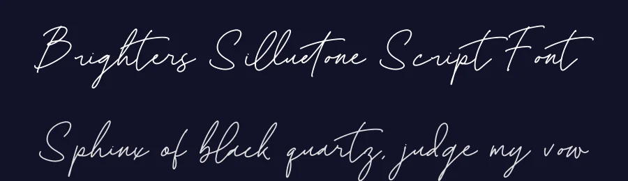 Brighters Silluetone Script Font by stylishtype.co — Script Handwritten Font — thumbnail 2