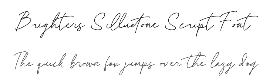 Brighters Silluetone Script Font by stylishtype.co — Script Handwritten Font