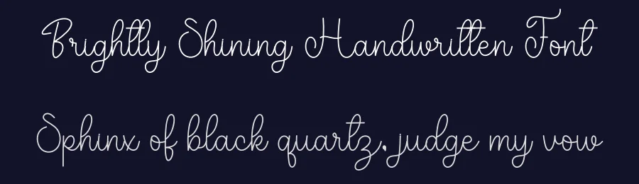 Brightly Shining Handwritten Font by freshtypeink — Script Handwritten Font — thumbnail 2