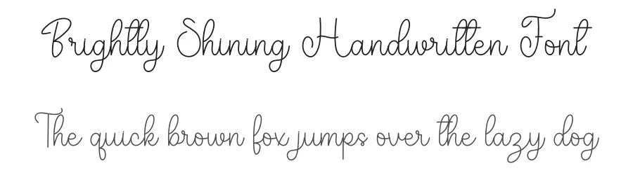 Brightly Shining Handwritten Font by freshtypeink — Script Handwritten Font