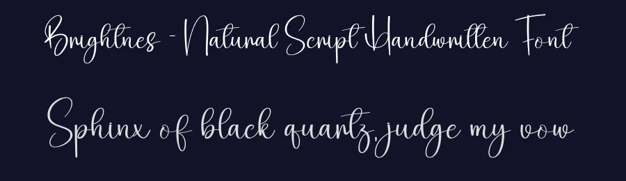 Brightnes – Natural Script Handwritten Font by creativeletter — Script Handwritten Font — thumbnail 2