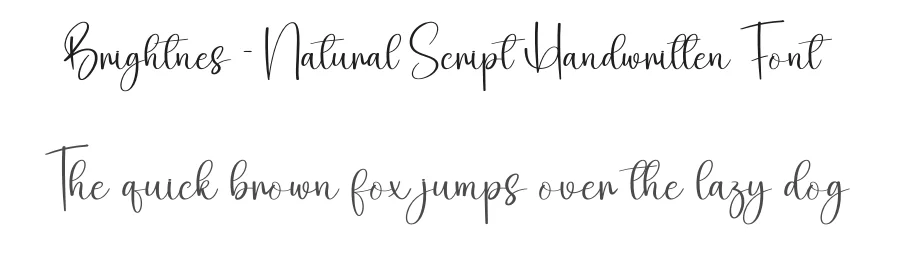 Brightnes – Natural Script Handwritten Font by creativeletter — Script Handwritten Font