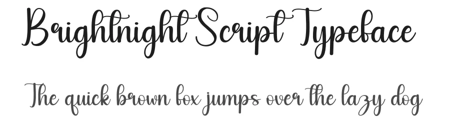Brightnight Script Typeface by andikastudio — Script Handwritten Font