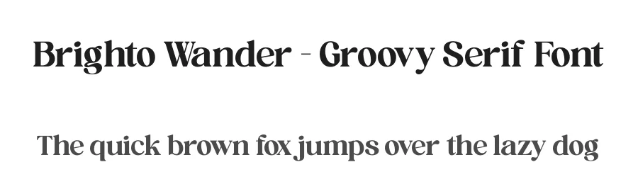 Brighto Wander – Groovy Serif Font by timelesstype.co — Display Font