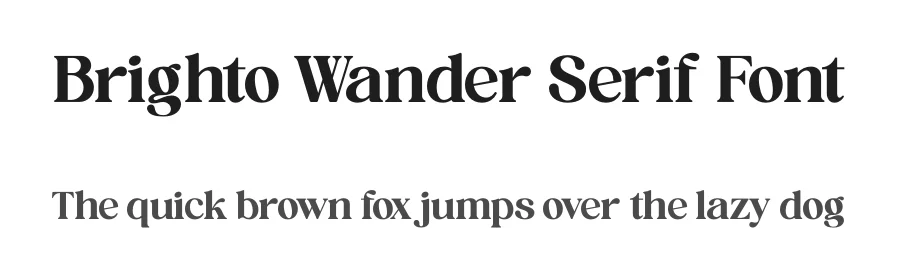 Brighto Wander Serif Font by timelesstype.co — Display Font