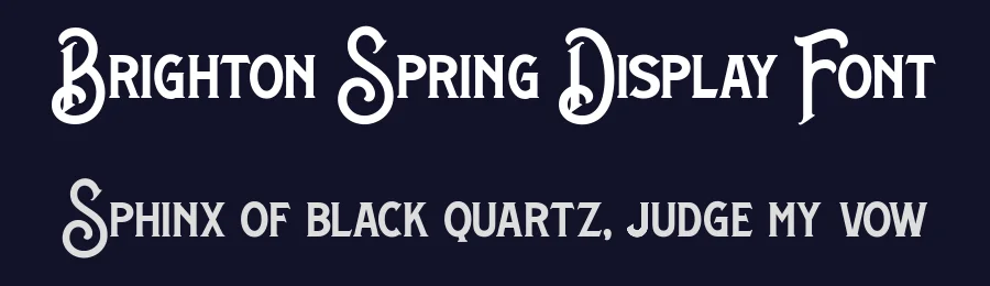 Brighton Spring Display Font by typealiens — Display Font — thumbnail 2