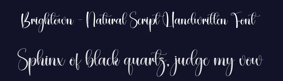 Brightown – Natural Script Handwritten Font by creativeletter — Script Handwritten Font — thumbnail 2
