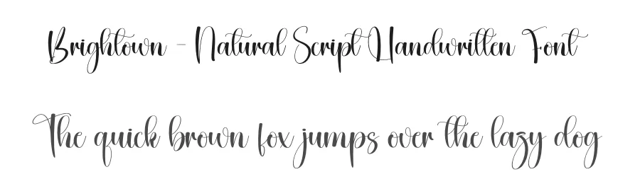 Brightown – Natural Script Handwritten Font by creativeletter — Script Handwritten Font