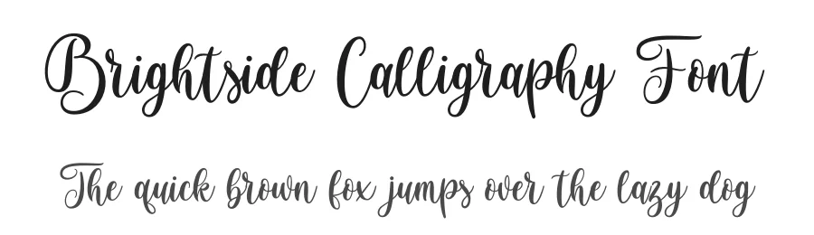 Brightside Calligraphy Font by 99designs — Script Handwritten Font