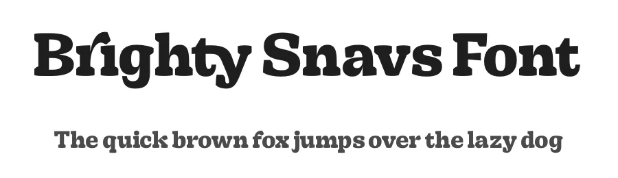 Brighty Snavs Font by timelesstype.co — Serif Font
