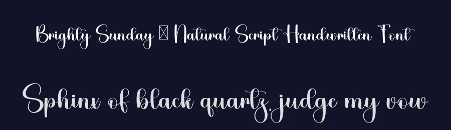 Brighty Sunday – Natural Script Handwritten Font by freshtypeink — Script Handwritten Font — thumbnail 2