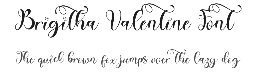 Brigitha Valentine Font by Yoga Letter — Script Handwritten Font