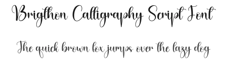 Brigthon Calligraphy Script Font by creativeletter — Script Handwritten Font