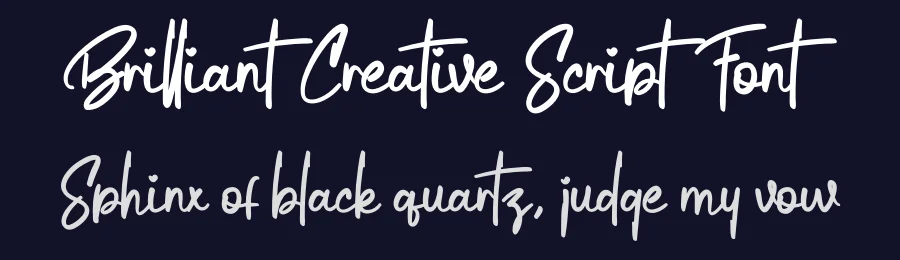 Brilliant Creative Script Font by creativeletter — Script Handwritten Font — thumbnail 2