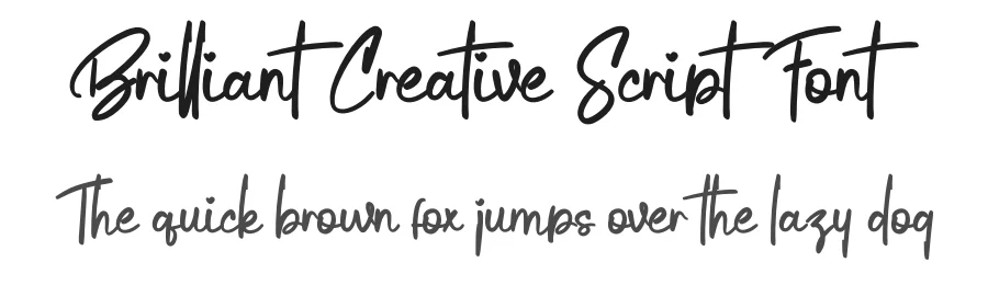 Brilliant Creative Script Font by creativeletter — Script Handwritten Font
