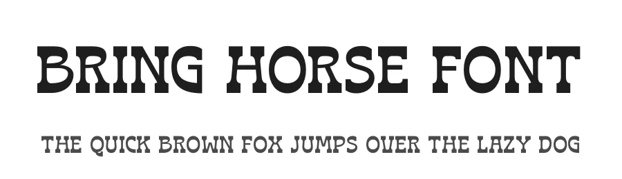Bring Horse Font by timelesstype.co — Display Font