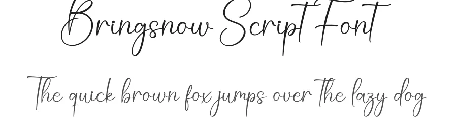 Bringsnow Script Font by creativeletter — Script Handwritten Font