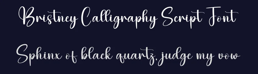 Bristney Calligraphy Script Font by creativeletter — Script Handwritten Font — thumbnail 2