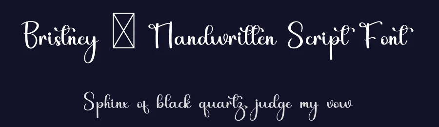 Bristney – Handwritten Script Font by freshtypeink — Script Handwritten Font — thumbnail 2