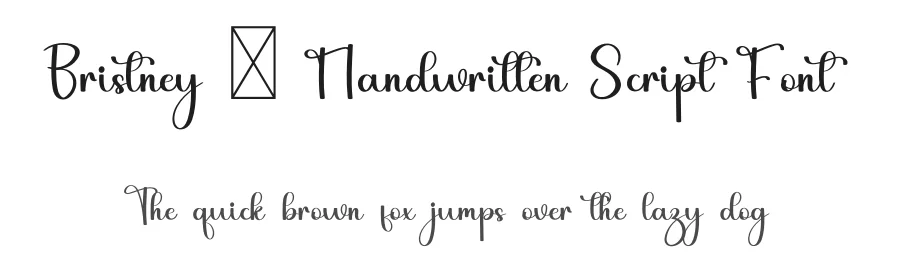 Bristney – Handwritten Script Font by freshtypeink — Script Handwritten Font