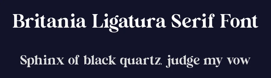 Britania Ligatura Serif Font by Aluyeah Studio — Serif Font — thumbnail 2