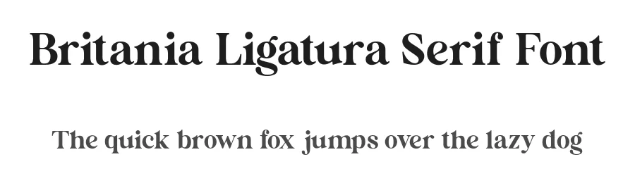 Britania Ligatura Serif Font by Aluyeah Studio — Serif Font