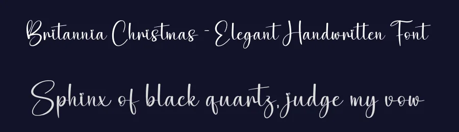 Britannia Christmas – Elegant Handwritten Font by creativeletter — Script Handwritten Font — thumbnail 2