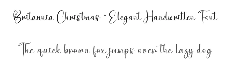 Britannia Christmas – Elegant Handwritten Font by creativeletter — Script Handwritten Font