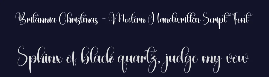 Britannia Christmas – Modern Handwritten Script Font by creativeletter — Script Handwritten Font — thumbnail 2