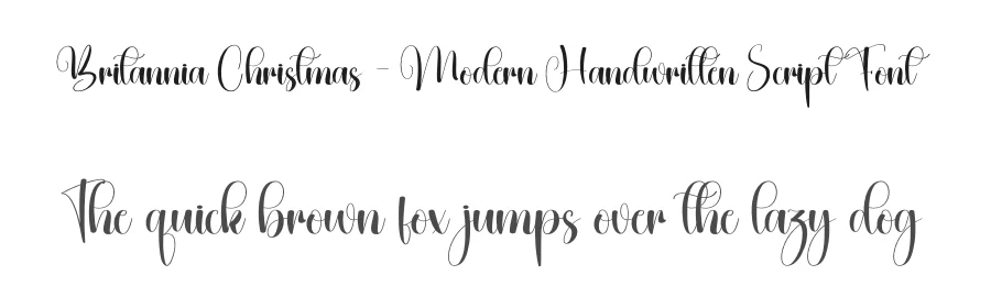Britannia Christmas – Modern Handwritten Script Font by creativeletter — Script Handwritten Font