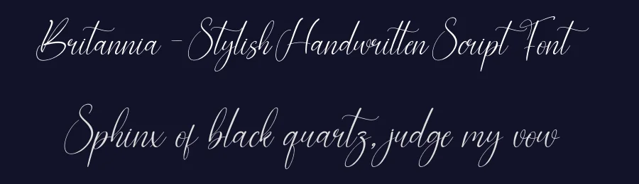 Britannia – Stylish Handwritten Script Font by creativeletter — Script Handwritten Font — thumbnail 2