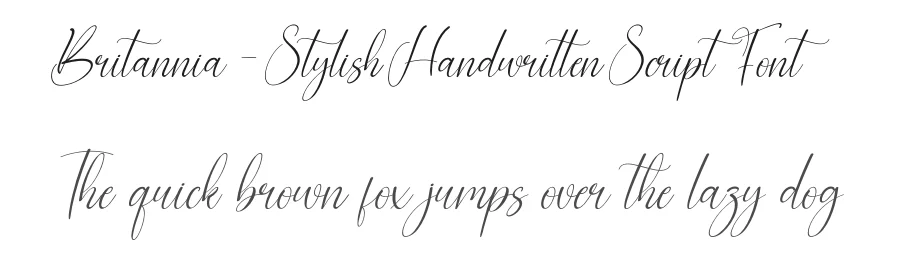 Britannia – Stylish Handwritten Script Font by creativeletter — Script Handwritten Font