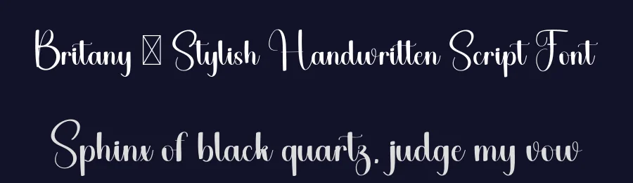 Britany – Stylish Handwritten Script Font by freshtypeink — Script Handwritten Font — thumbnail 2
