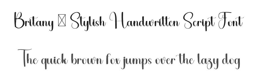 Britany – Stylish Handwritten Script Font by freshtypeink — Script Handwritten Font