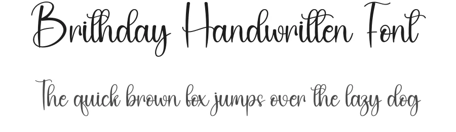 Brithday Handwritten Font by andikastudio — Script Handwritten Font