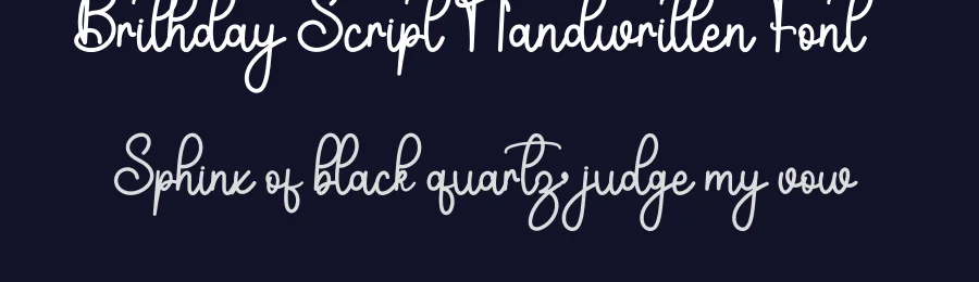 Brithday Script Handwritten Font by inermediaSTUDIO — Script Handwritten Font — thumbnail 2