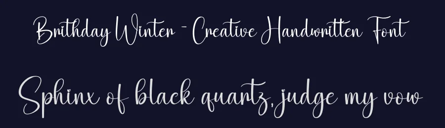 Brithday Winter – Creative Handwritten Font by creativeletter — Script Handwritten Font — thumbnail 2