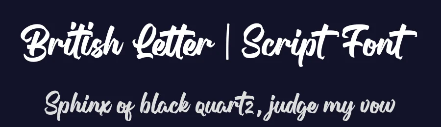 British Letter | Script Font by [email protected] — Script Handwritten Font — thumbnail 2