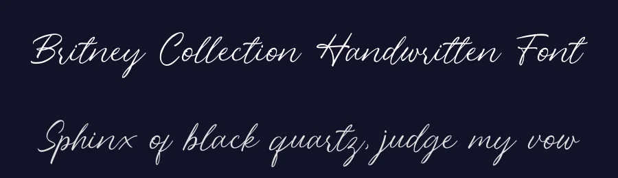 Britney Collection Handwritten Font by sancreastd. — Script Handwritten Font — thumbnail 2