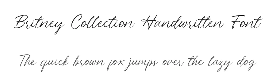 Britney Collection Handwritten Font by sancreastd. — Script Handwritten Font