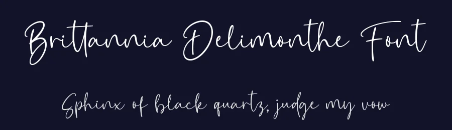 Brittannia Delimonthe Font by qwrtype — Script Handwritten Font — thumbnail 2