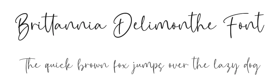 Brittannia Delimonthe Font by qwrtype — Script Handwritten Font