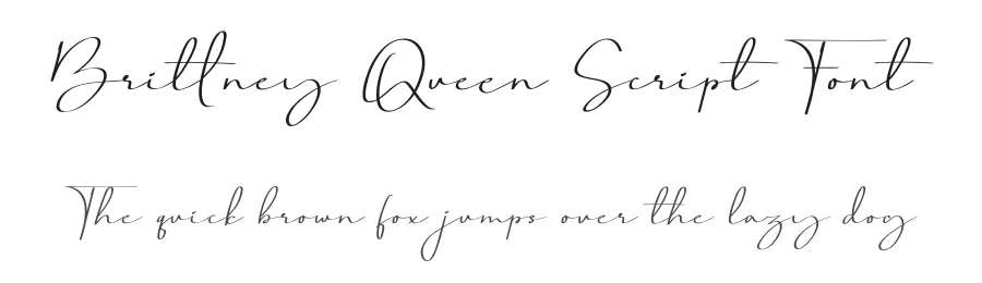 Brittney Queen Script Font by Rantautype — Script Handwritten Font