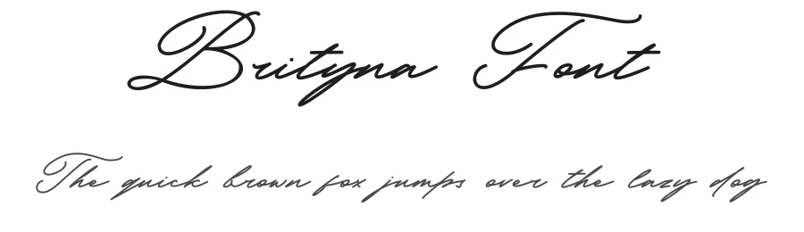 Brityna Font by Rantautype — Script Handwritten Font