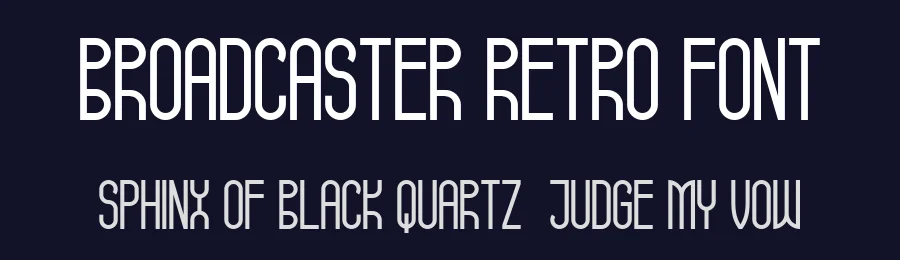 Broadcaster Retro Font by Vladimir Nikolic — Display Font — thumbnail 2